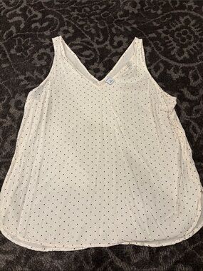 Old Navy Cream V-Neck Polka Dot Camisole